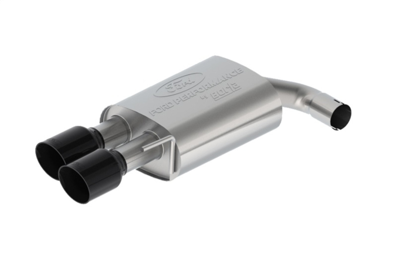 Ford Racing 2024 Mustang 2.3L Extreme Non-Active Cat-Back Exhaust w/GT Valance - Black Tip - M-5200-M2EBV