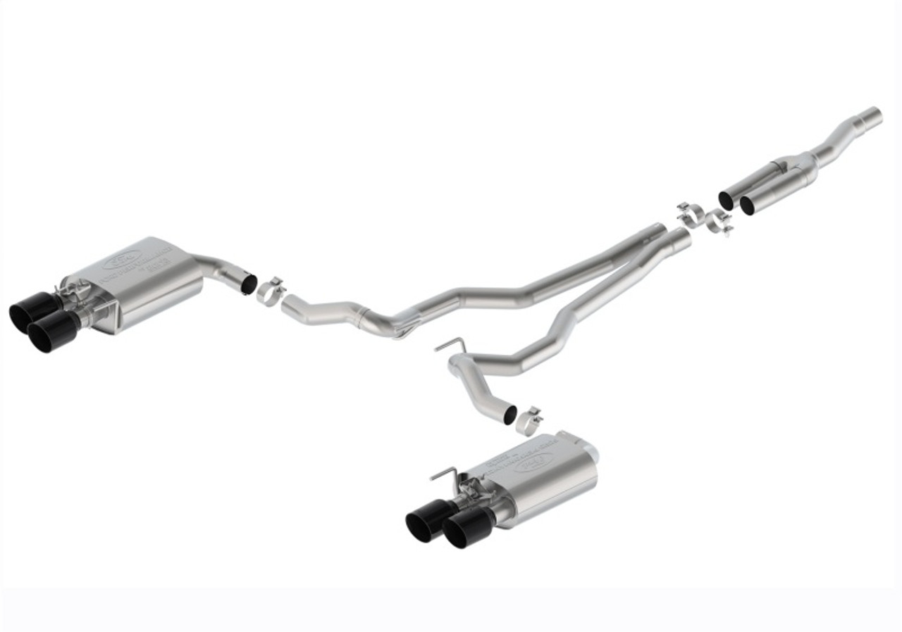 Ford Racing 2024 Mustang 2.3L Sport Active Cat-Back Exhaust - Black Tip - M-5200-M2SB