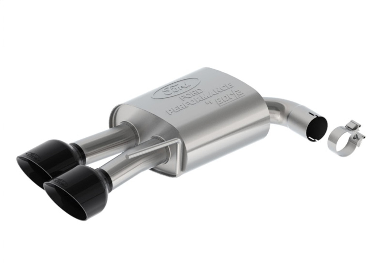 Ford Racing 2024 Mustang 5.0L Extreme Non-Active Cat-Back Exhaust w/Valance - Black Tip - M-5200-M5EBV
