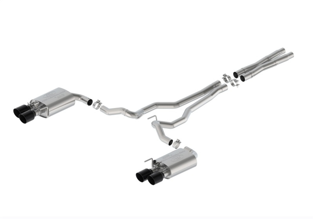 Ford Racing 2024 Mustang 5.0L Sport Active Cat-Back Exhaust - Black Tip - M-5200-M5SB
