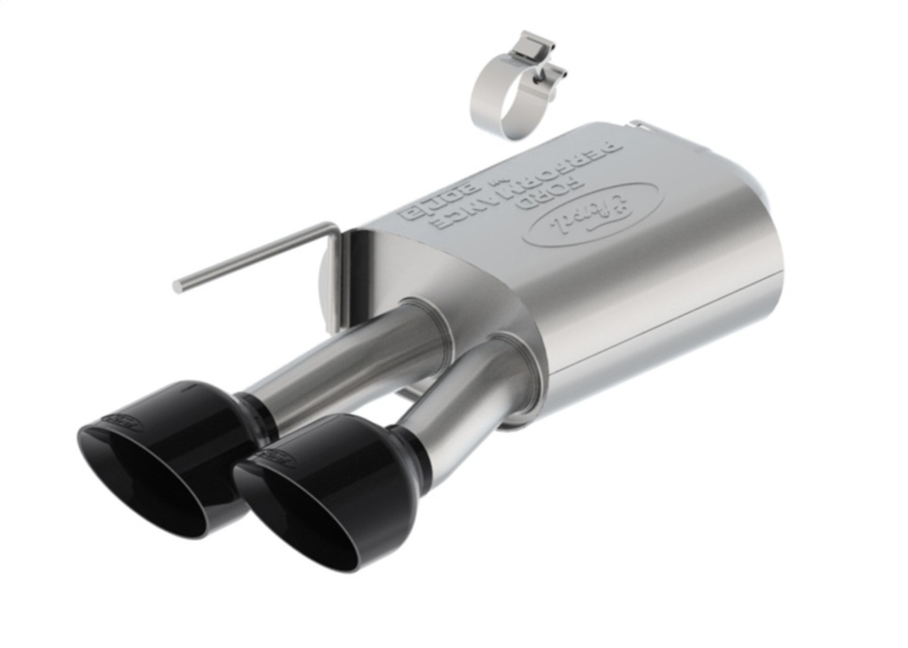 Ford Racing 2024 Mustang 5.0L Sport Non-Active Cat-Back Exhaust w/Valance - Black Tip - M-5200-M5SBV