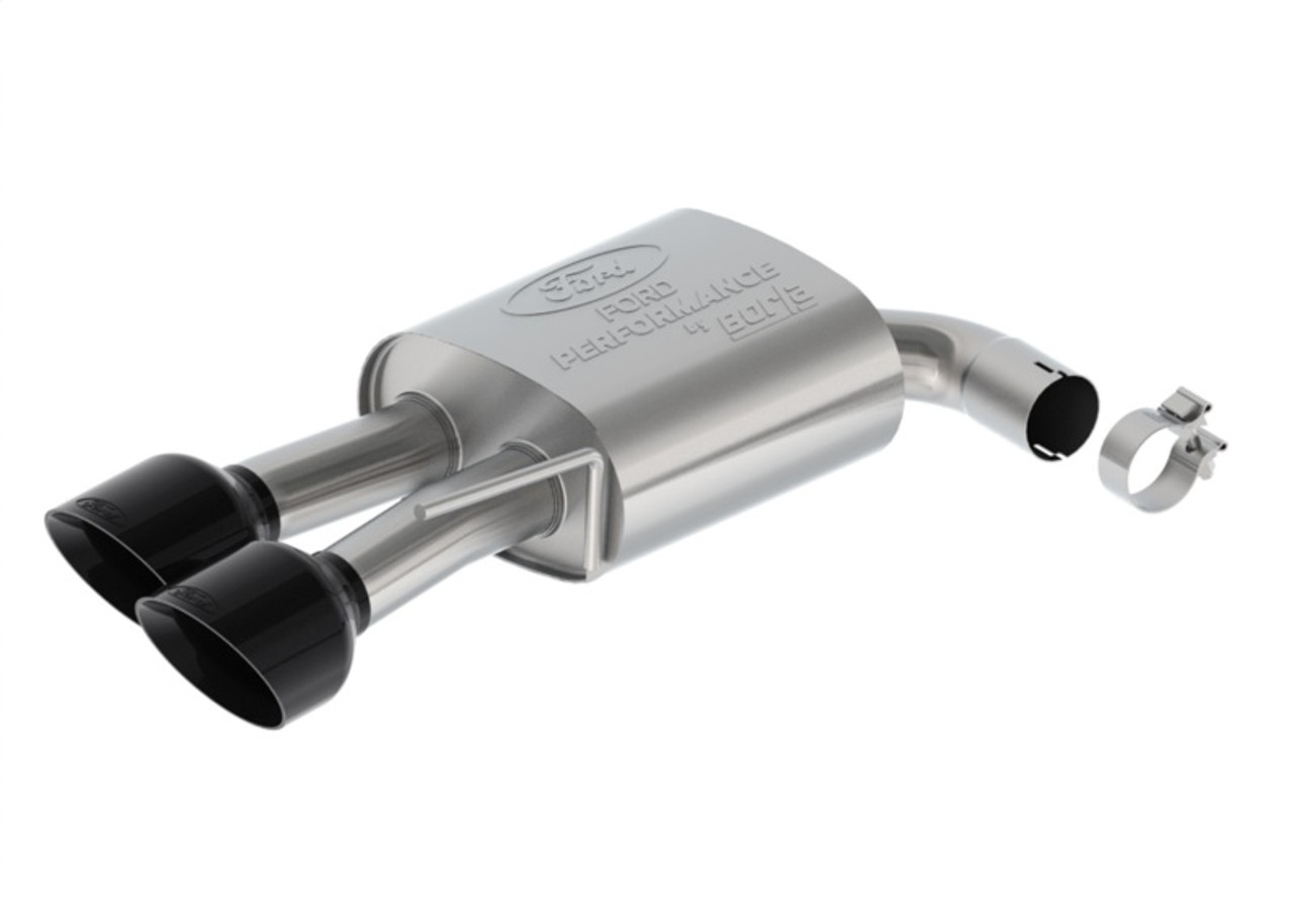 Ford Racing 2024 Mustang 5.0L Sport Non-Active Cat-Back Exhaust w/Valance - Black Tip - M-5200-M5SBV