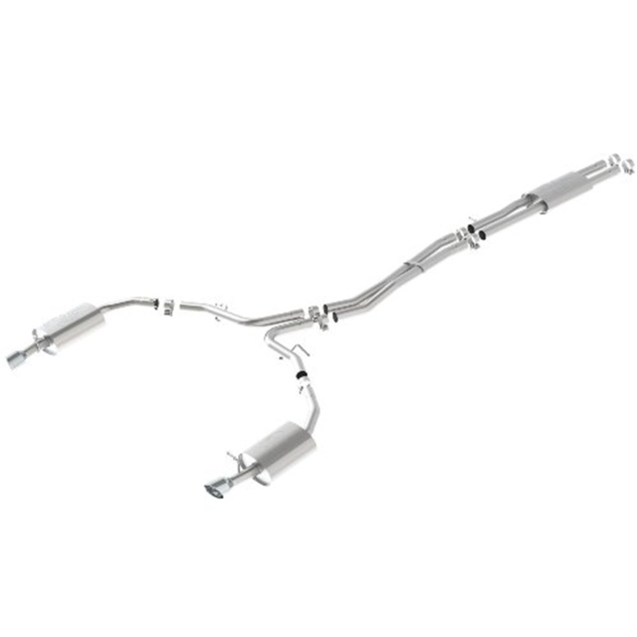 Ford Racing 10-17 Taurus Sho Cat-Back Touring Exhaust System - Chrome Tips - M-5200-SHOTC