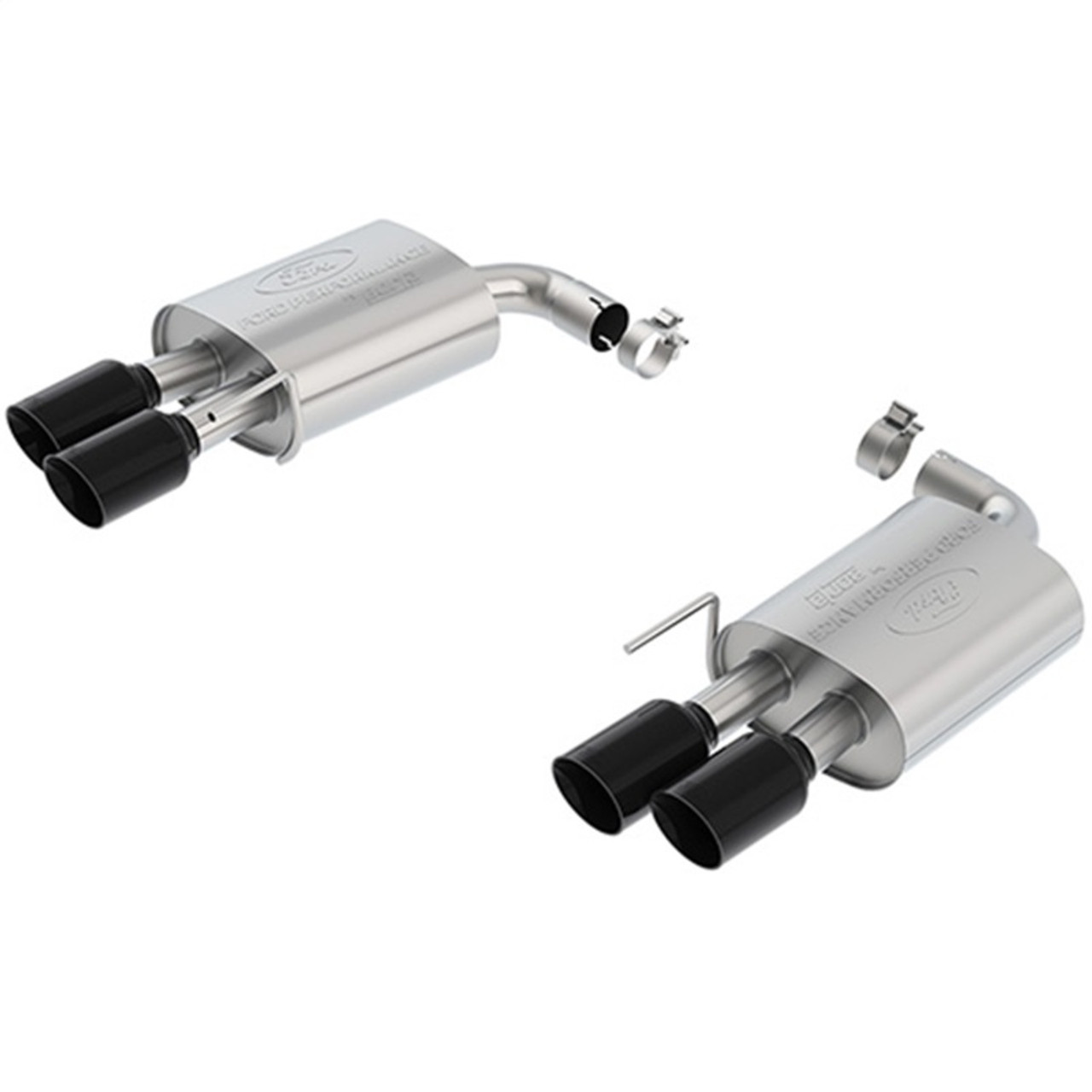 Ford Racing 2018 Mustang GT 5.0L Extreme Muffler Kit - Black Chrome Tips - M-5230-M8EBA