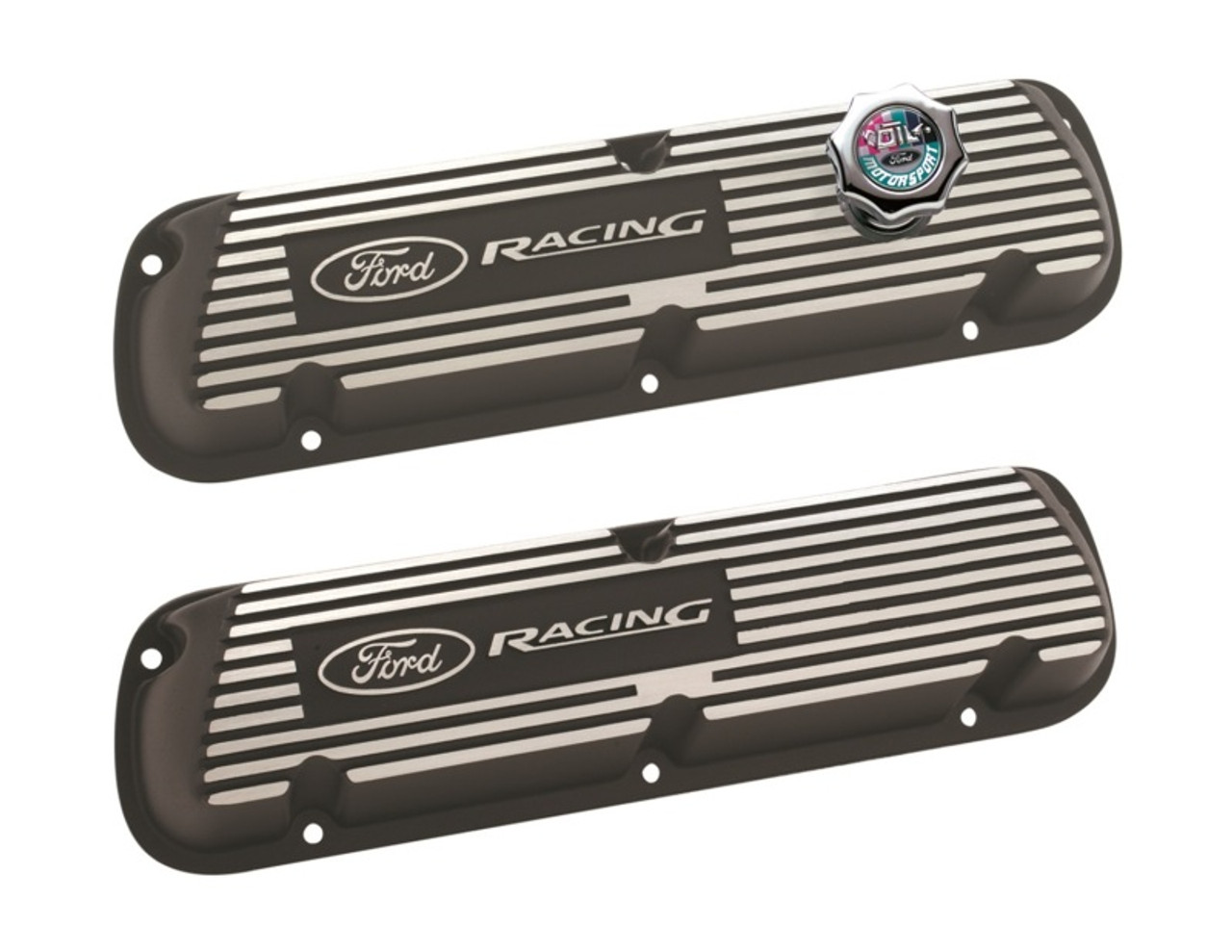 Ford Racing Black Satin Valve Covers Racing EFI - M-6000-J302R
