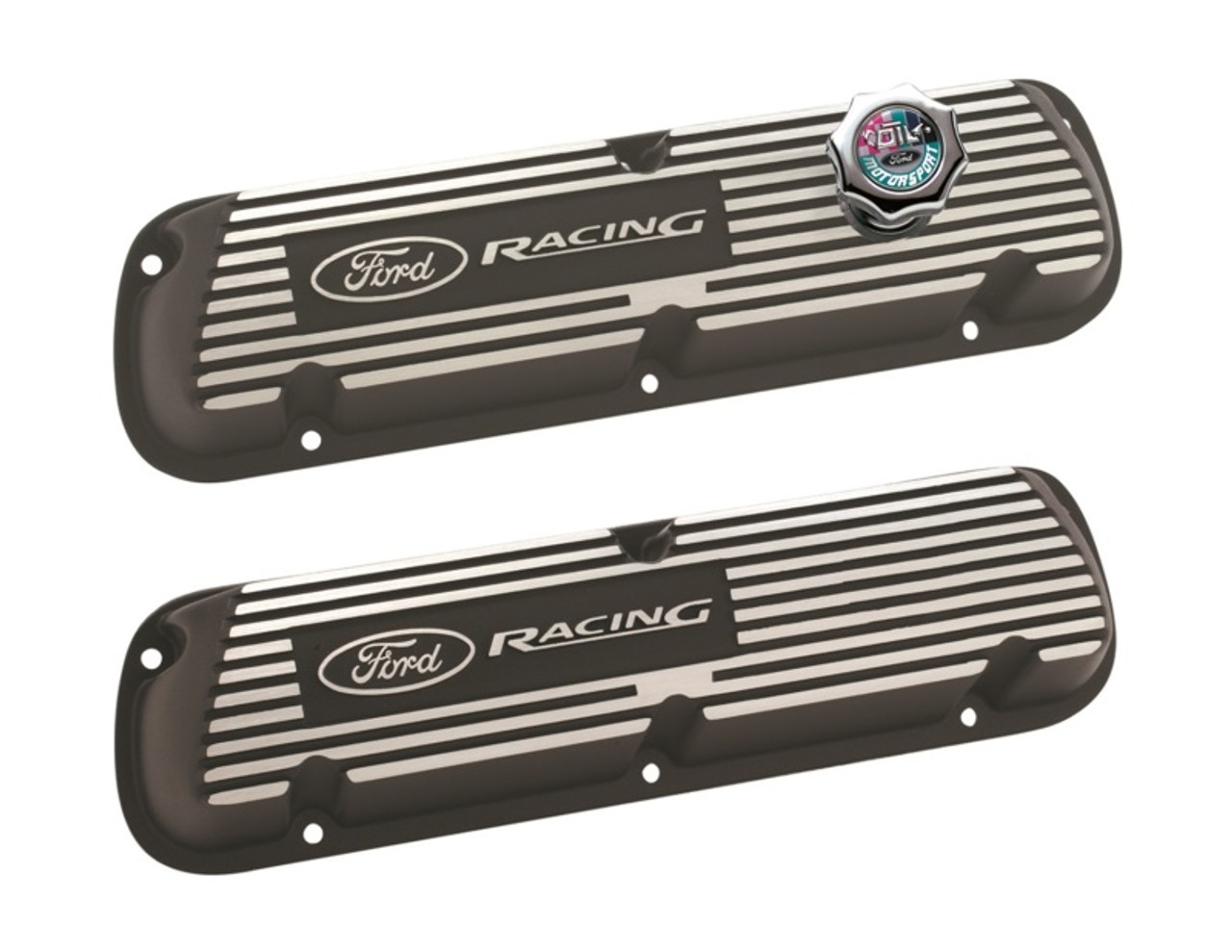 Ford Racing Black Satin Valve Covers Racing EFI - M-6000-J302R