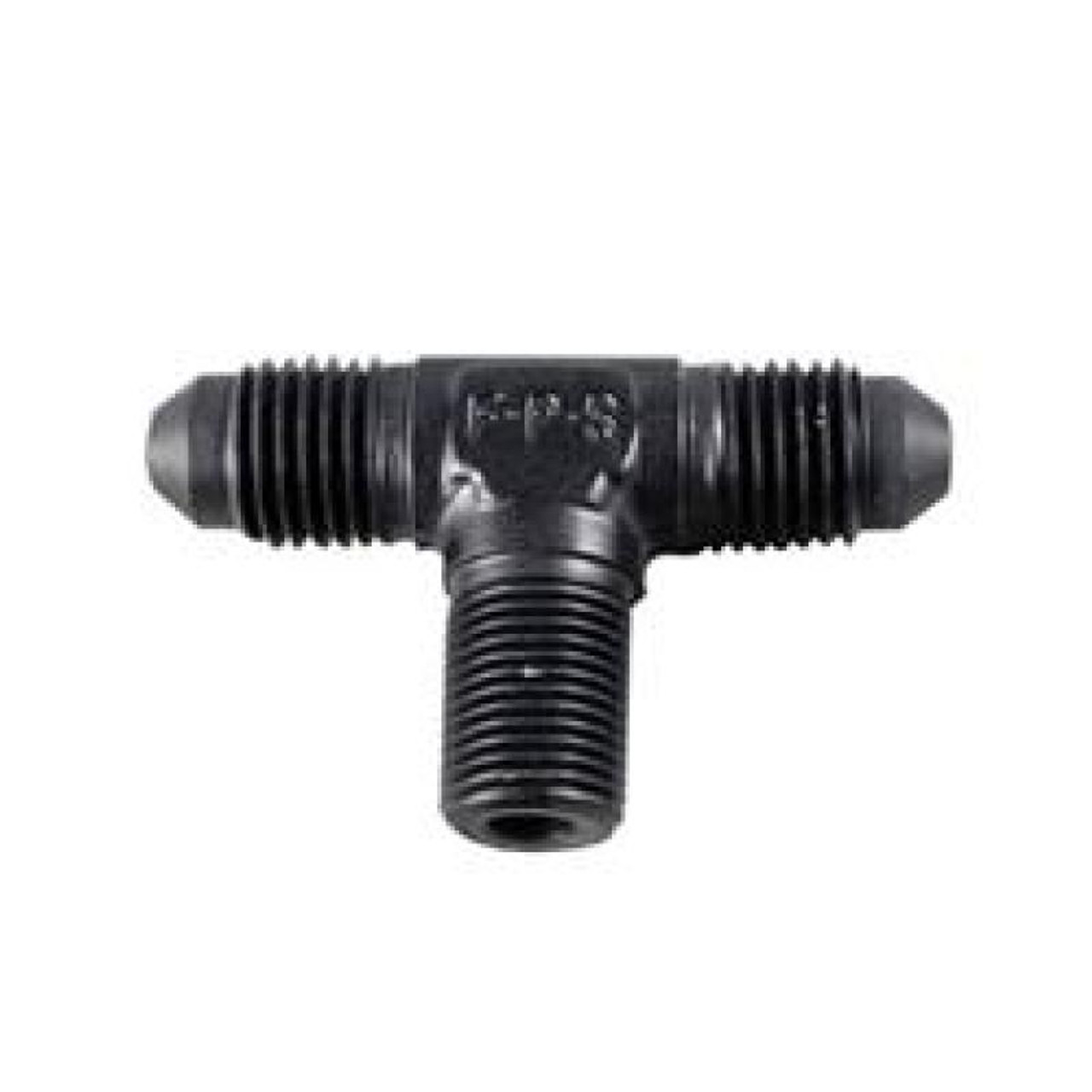 Fragola -6AN Tee 1/4 NPT On The Side - Black - 482506-BL