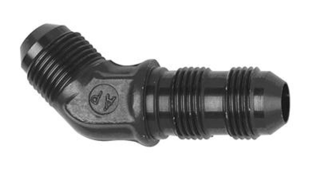 Fragola -12AN x 45 Degree Bulkhead - Black - 483712-BL
