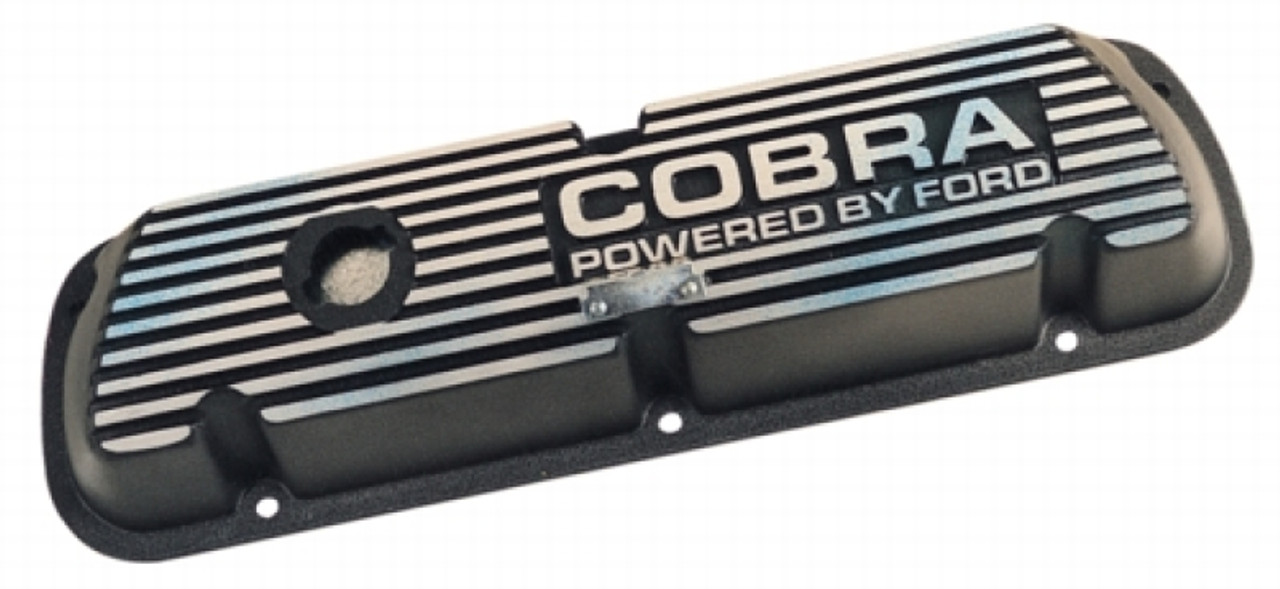 Ford Racing Black Satin Valve Cover Cobra - M-6582-A