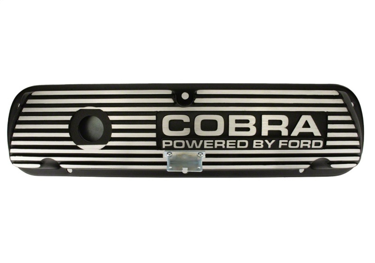 Ford Racing Black Satin Valve Cover Cobra - M-6582-A