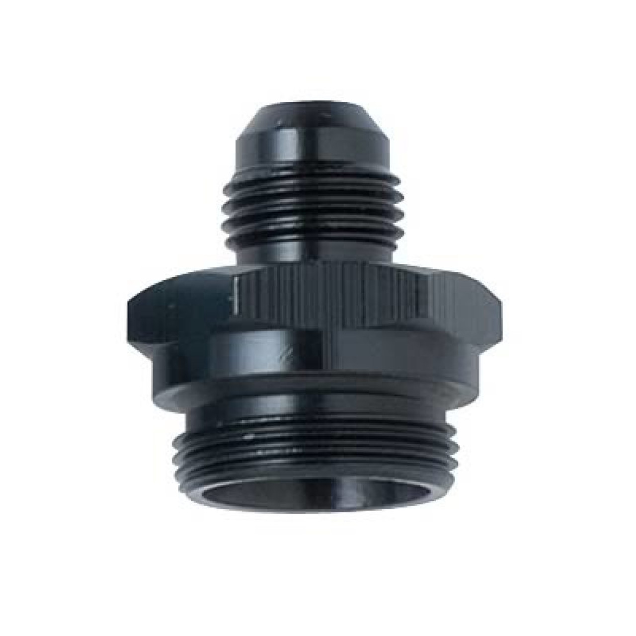 Fragola -6AN x 7/8-20 Male Adapter-Dual Feed - Black - 491952-BL