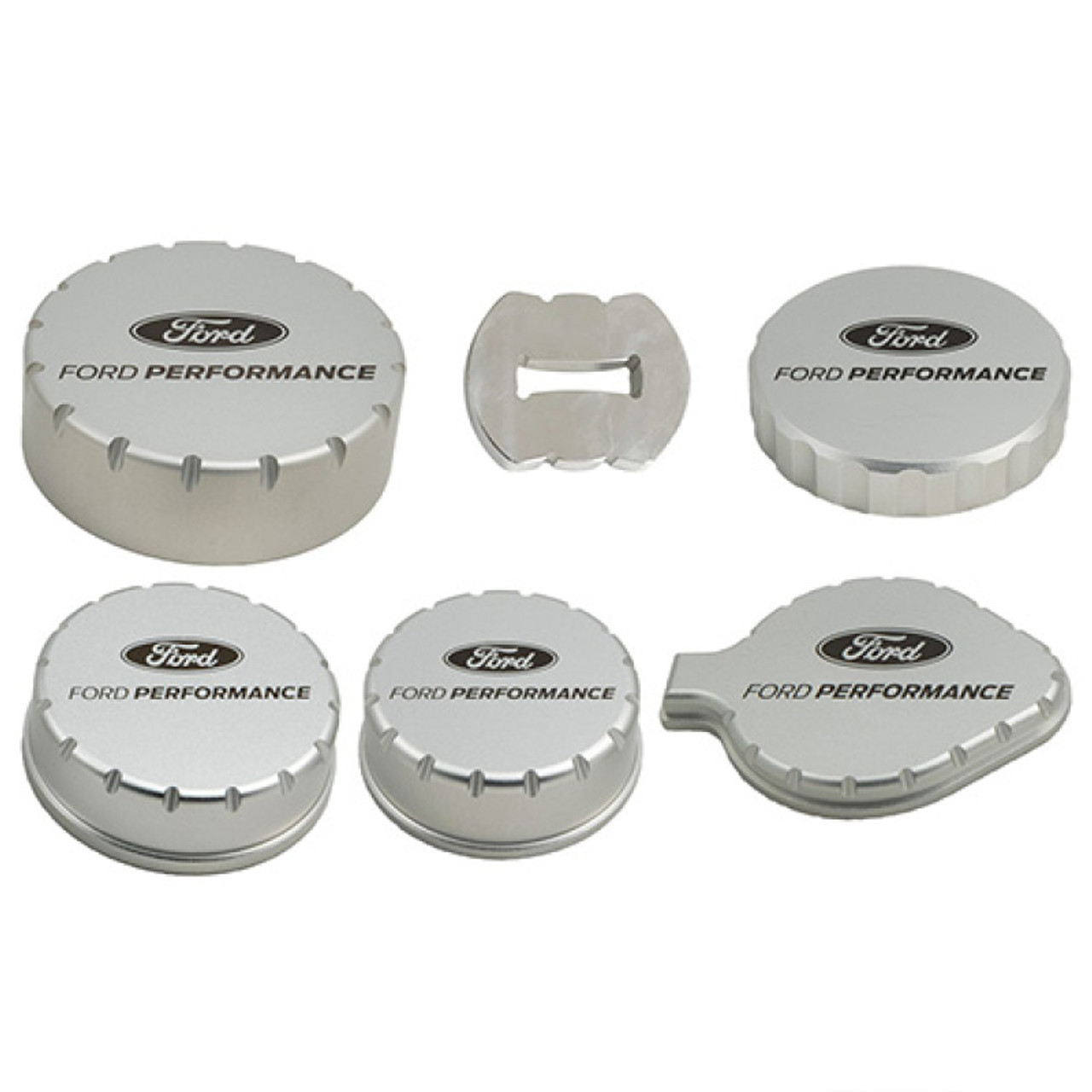 Ford Racing 15-25 Mustang 2.3L/5.0L Aluminum Machined Engine Cap Covers - M-6766-M50A