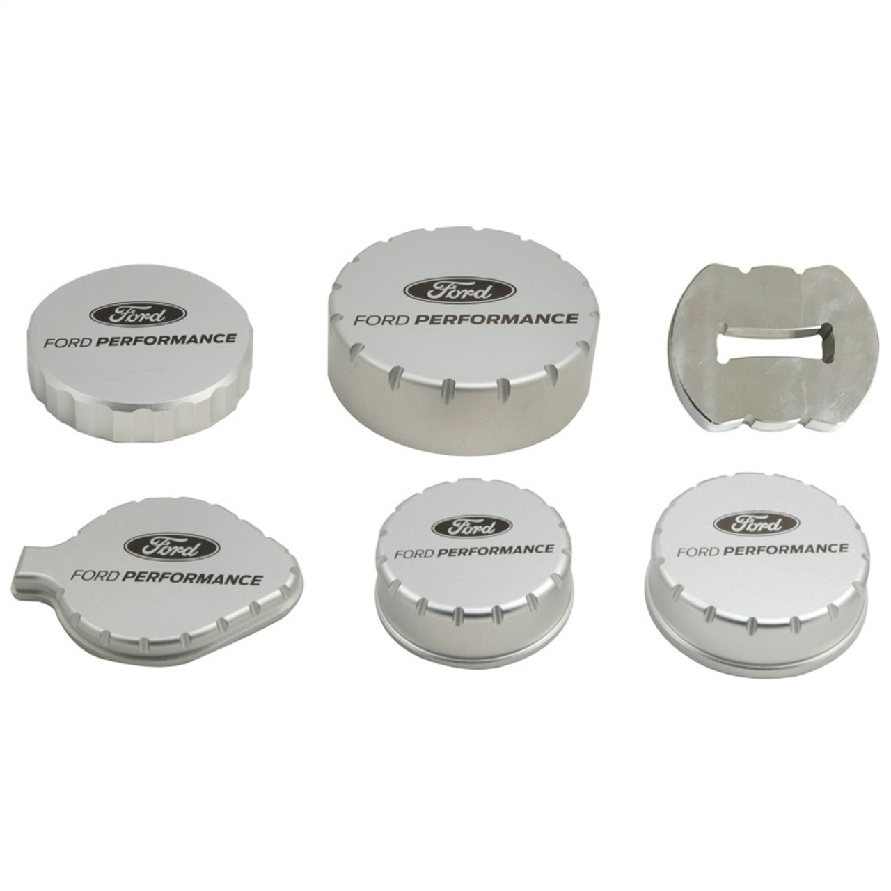 Ford Racing 15-25 Mustang 2.3L/5.0L Aluminum Machined Engine Cap Covers - M-6766-M50A