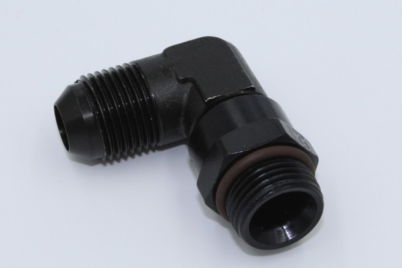 Fragola -6AN x 16mm 90 Degree Swivel - Black - 499216-BL