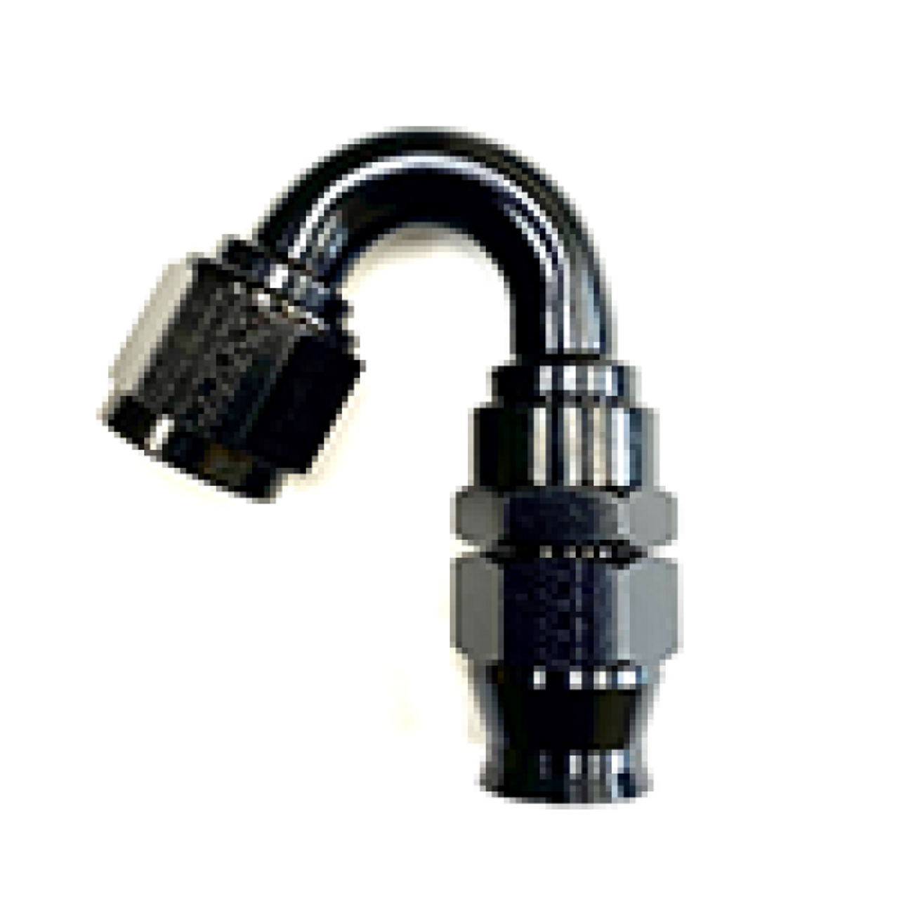 Fragola -12AN Real Street x 150 Degree Hose End Black For PTFE Hose - 681512-BL
