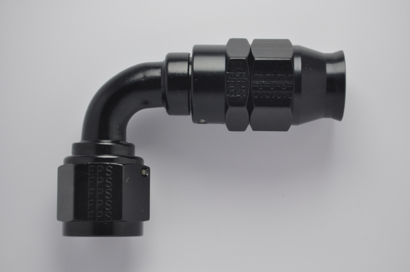 Fragola -8AN Real Street x 90 Degree Hose End Black For PTFE Hose - 689008-BL
