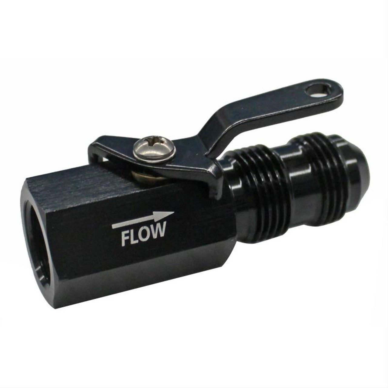 Fragola 3/8in NPT Female Inlet x -8AN Male Outlet On/Off Shut Off Valve - 961008-BL