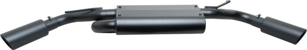 Gibson 07-17 Jeep Wrangler JK Sport 3.8L 2.5in Cat-Back Dual Extreme Exhaust - Black Elite (Ceramic) - 17306-B