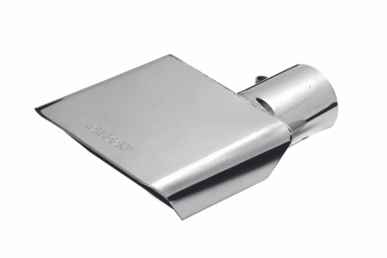 Gibson Rectangle Sport Tip - Right - 6x2.75in OD/2in Inlet/9.5in Length - Stainless - 500429