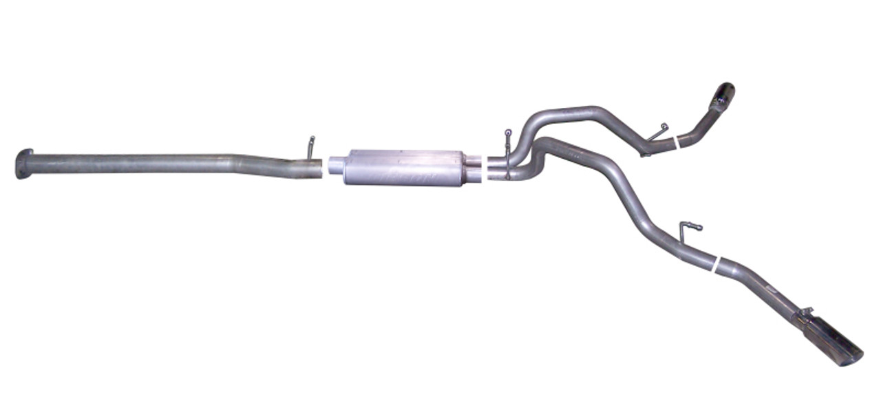 Gibson 08-09 Chevrolet Silverado 1500 LS 4.8L 2.25in Cat-Back Dual Extreme Exhaust - Aluminized - 5628
