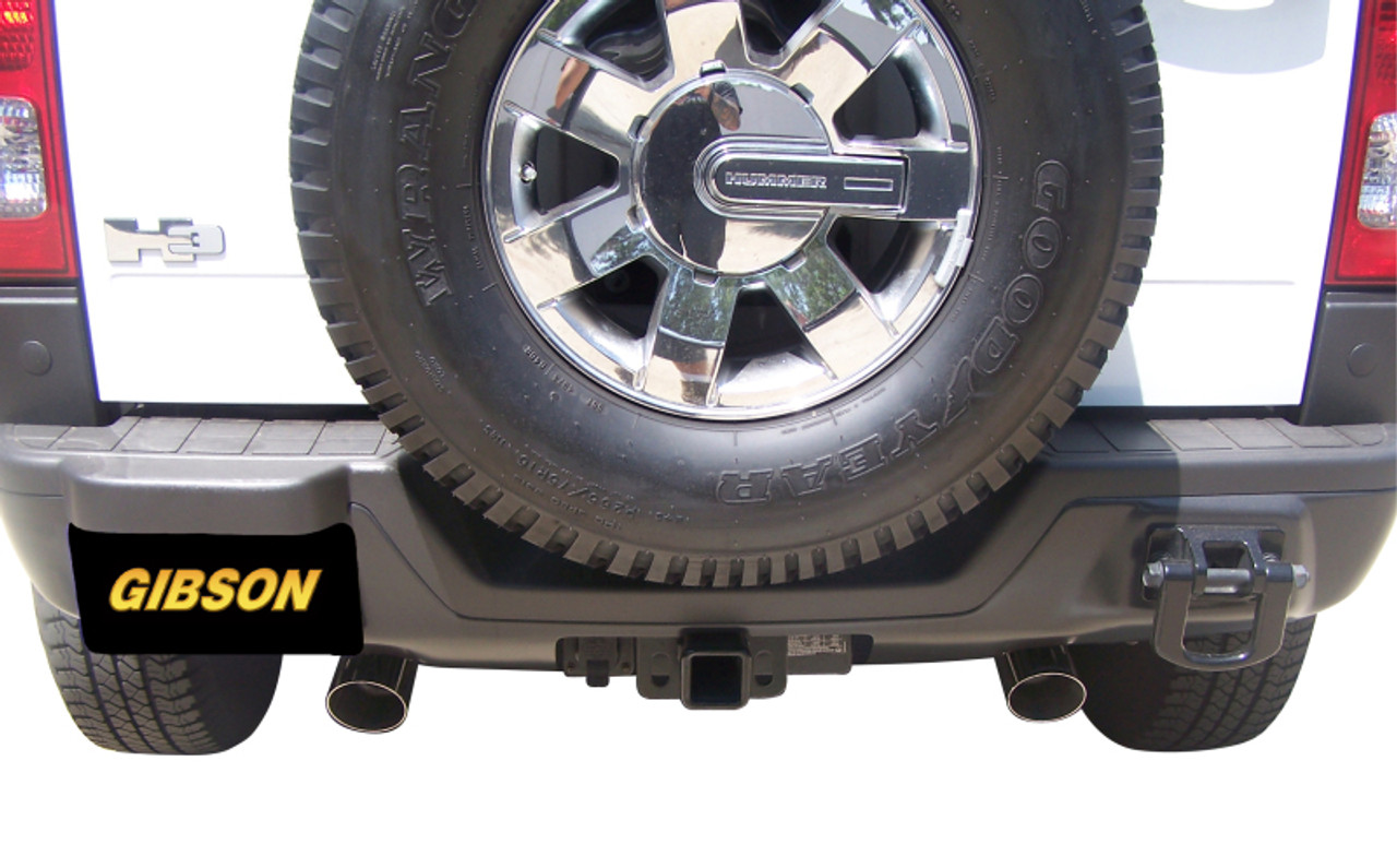Gibson 07-10 Hummer H3 Base 3.7L 2.5in Cat-Back Dual Split Exhaust - Stainless - 612700
