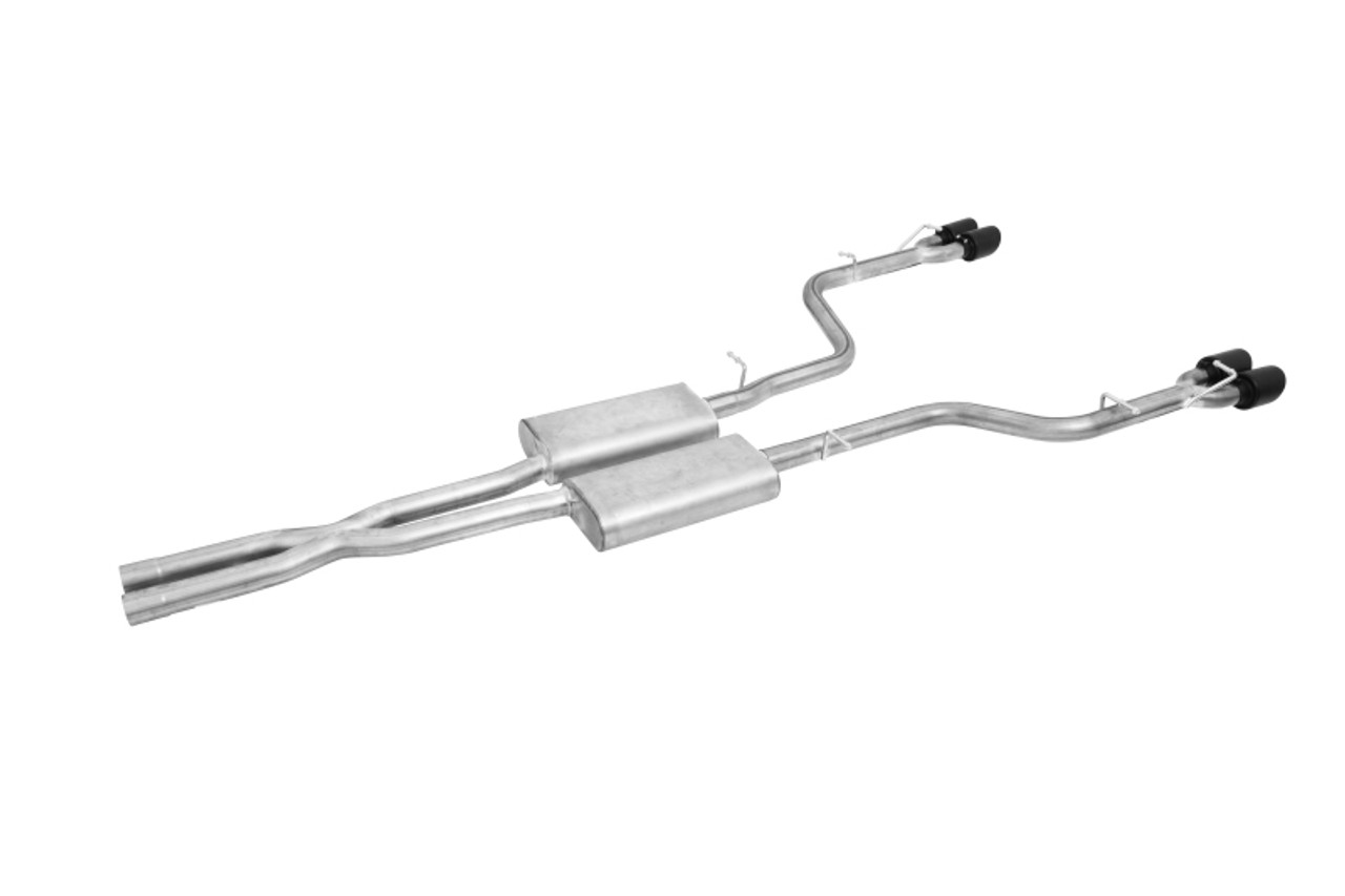 Gibson 09-15 Dodge Challenger R/T 5.7L 2.5in Cat-Back Dual Exhaust - Black Elite (Ceramic) - 617012-B