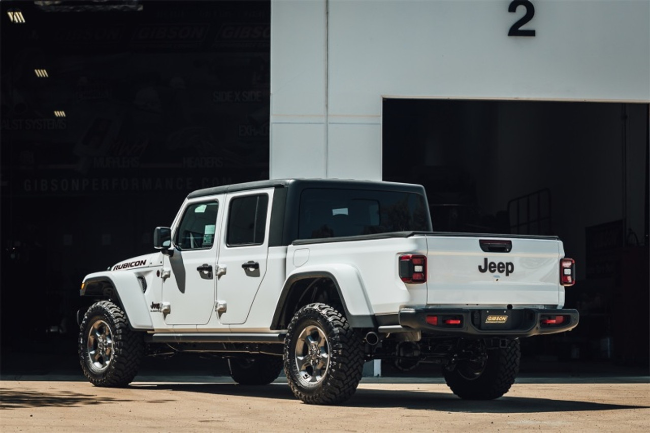 Gibson 20-22 Jeep Gladiator JT Rubicon 3.6L 3in Cat-Back Single Exhaust - Black Elite - 617409B