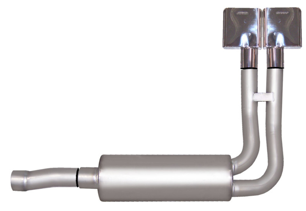 Gibson 88-93 Chevrolet C1500 Cheyenne 5.7L 2.5in Cat-Back Super Truck Exhaust - Stainless - 65510