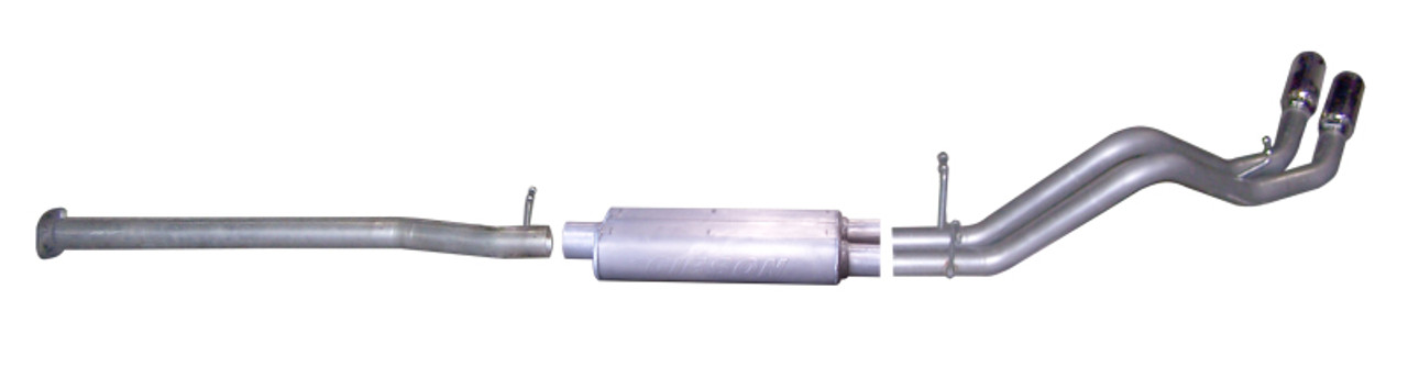 Gibson 07-09 Chevrolet Silverado 1500 LT 6.0L 2.25in Cat-Back Dual Sport Exhaust - Stainless - 65626