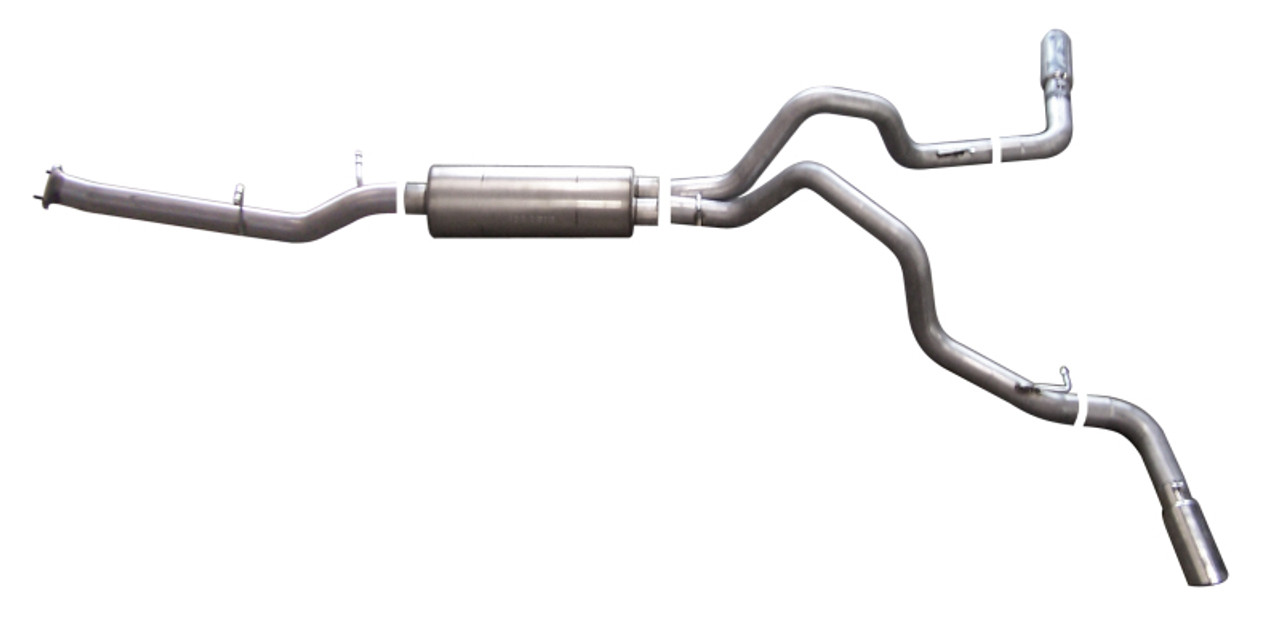 Gibson 07-10 Chevrolet Silverado 2500 HD LT 6.0L 3in Cat-Back Dual Extreme Exhaust - Stainless - 65632