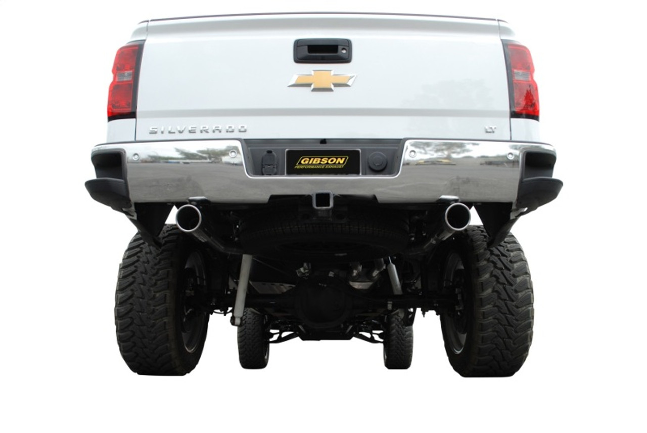 Gibson 14-18 Chevrolet Silverado 1500 LTZ 6.2L 3.5in/2.25in Cat-Back Dual Split Exhaust - Stainless - 65664