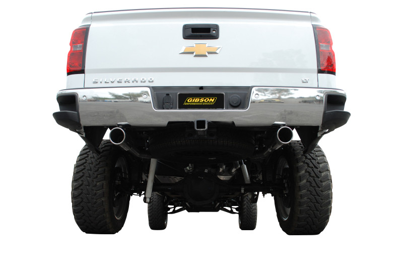 Gibson 14-18 Chevrolet Silverado 1500 LTZ 6.2L 3.5in/2.25in Cat-Back Dual Split Exhaust - Stainless - 65673