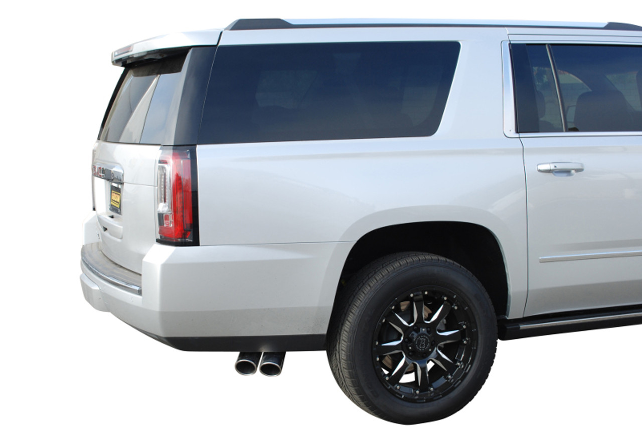 Gibson 15-19 Cadillac Escalade Base 6.2L 3.5in/2.25in Cat-Back Dual Sport Exhaust - Stainless - 65679