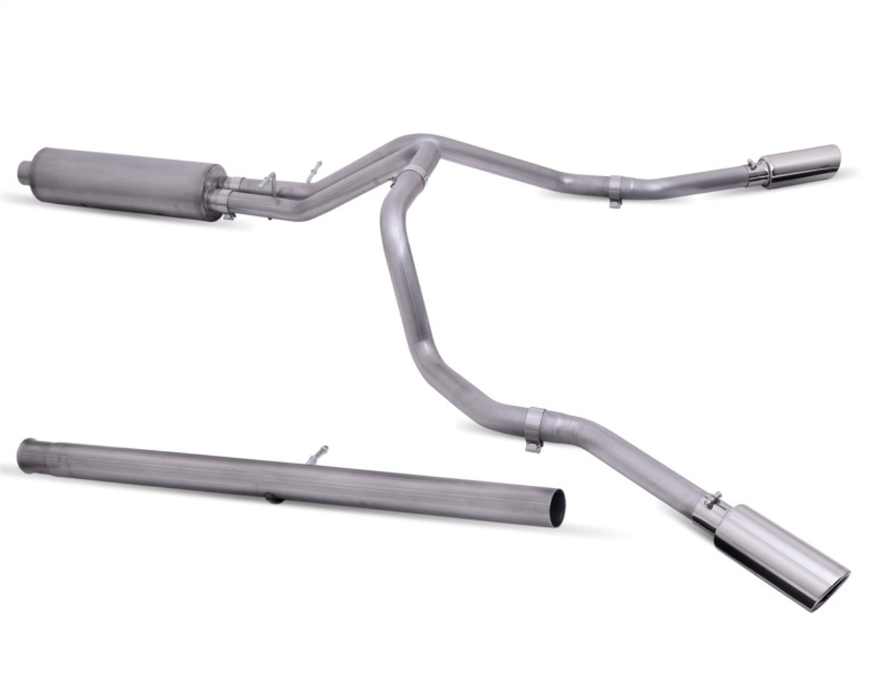 Gibson 19-22 GMC Sierra 1500 4.3L-5.3L Pickup 3in/2.5in Cat-Back Dual Extreme Exhaust - Stainless - 65690E