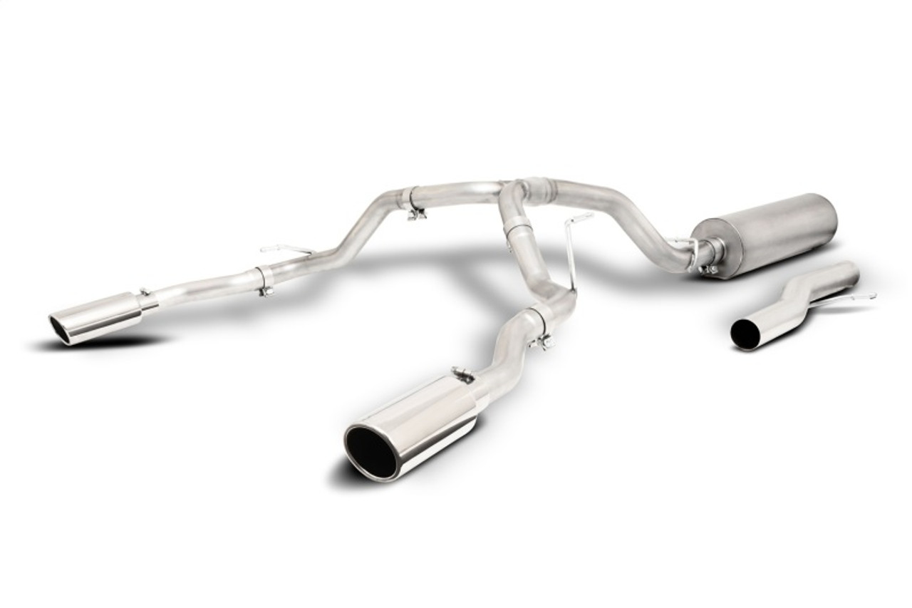 Gibson 21-22 GMC Yukon XL Denali/Suburban 6.2L 2/4wd Cat-Back Dual Split Exhaust - Stainless - 65716