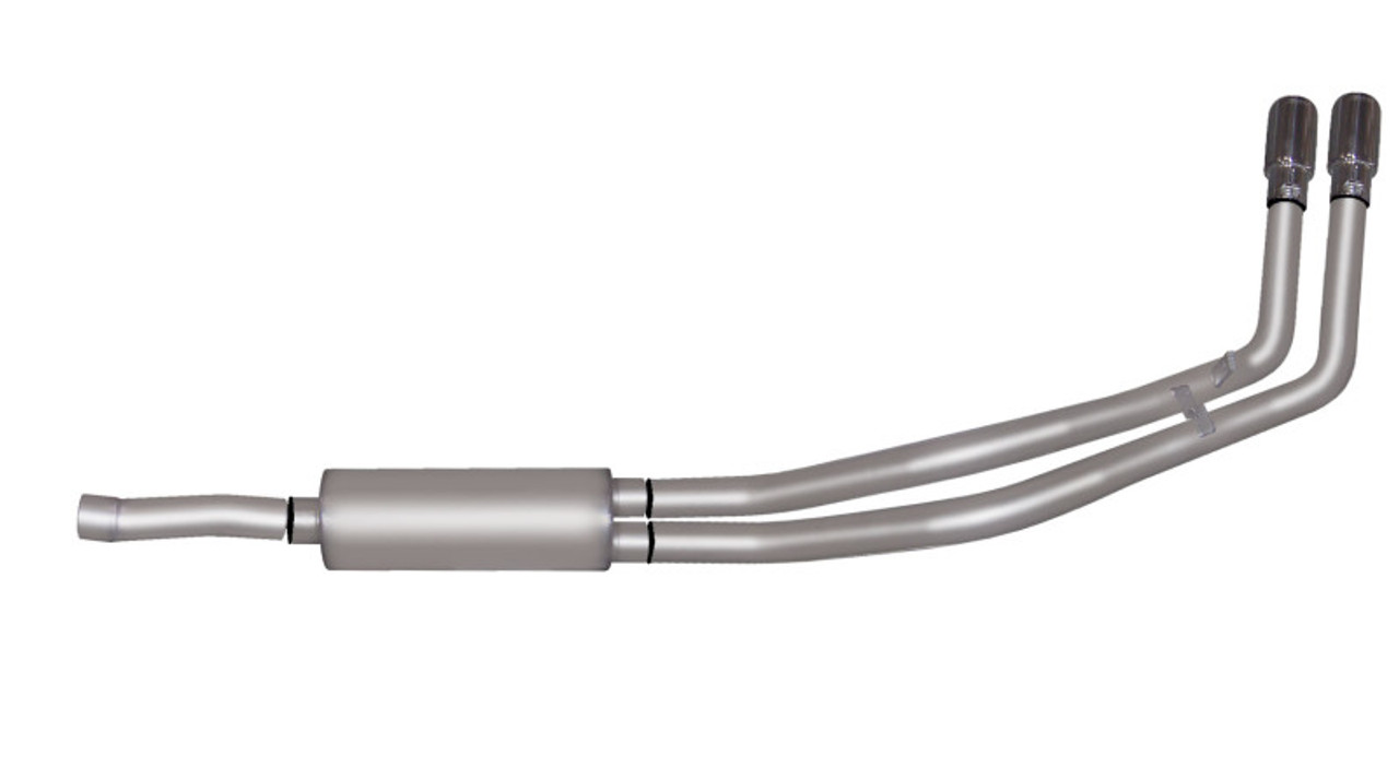 Gibson 88-93 Chevrolet C1500 Cheyenne 5.7L 2.5in Cat-Back Dual Sport Exhaust - Stainless - 65900