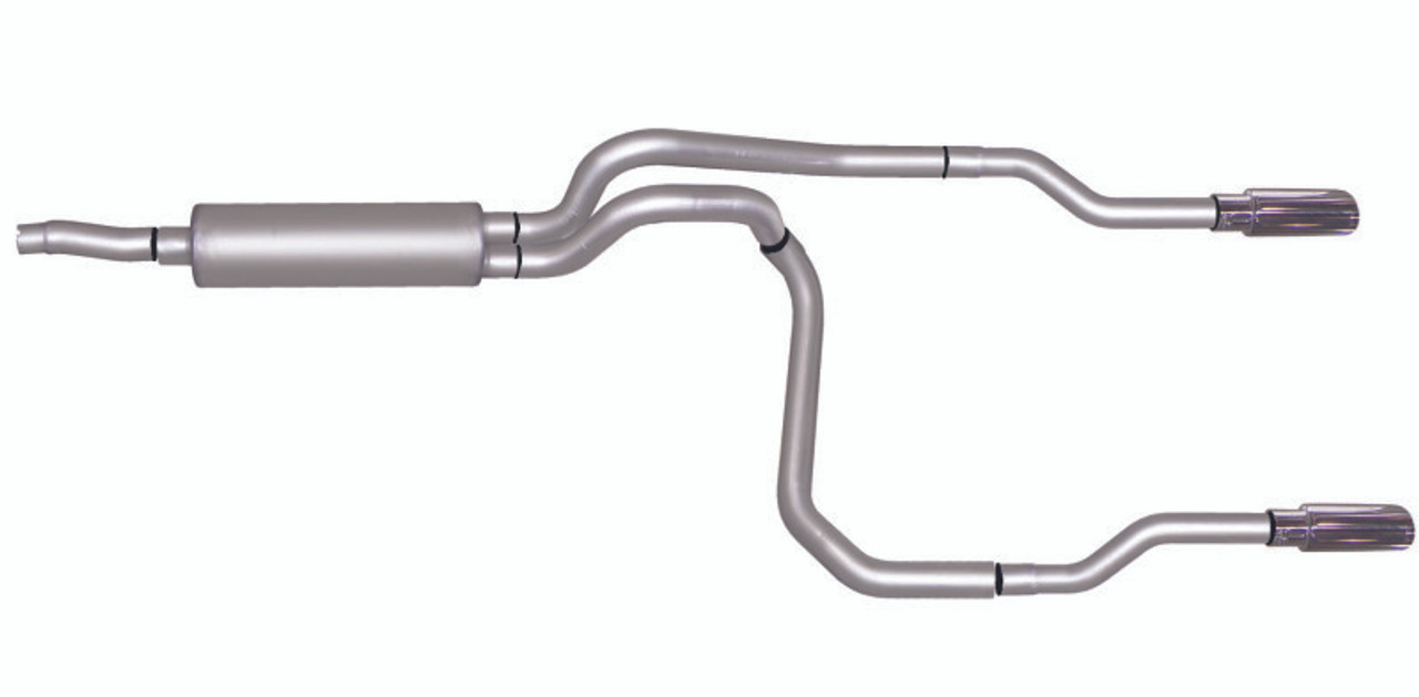 Gibson 02-03 Dodge Dakota SLT 3.9L 2.5in Cat-Back Dual Split Exhaust - Stainless - 66511