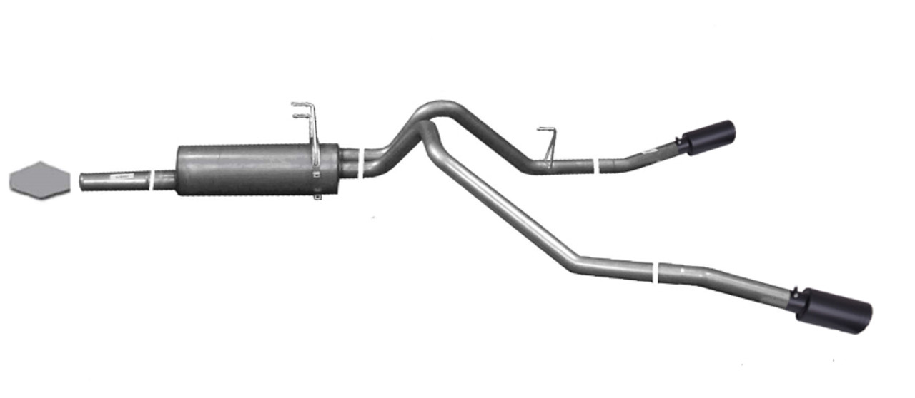 Gibson 03-06 Toyota Tundra SR5 4.7L 2.5in Cat-Back Dual Extreme Exhaust - Black Elite - 67500B