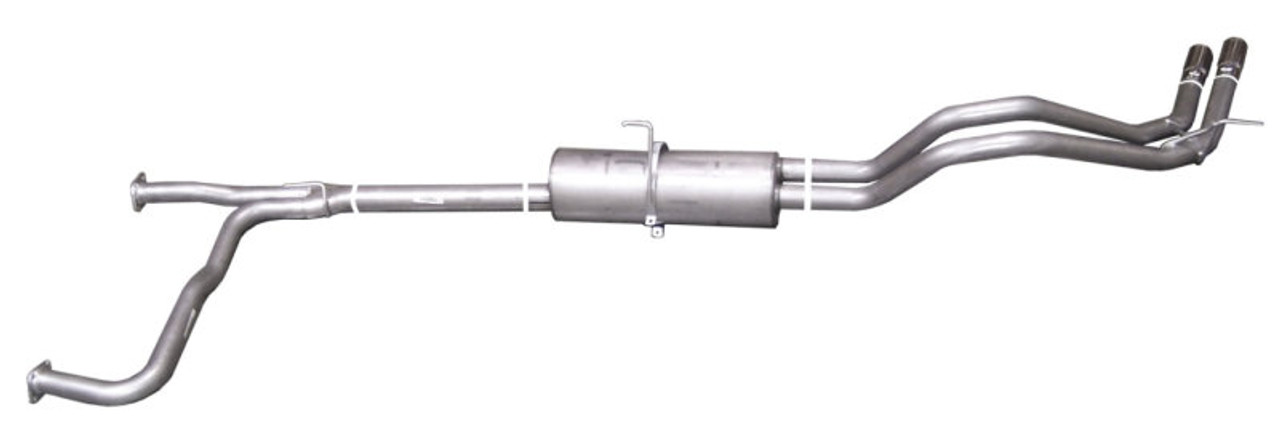 Gibson 04-09 Nissan Titan LE 5.6L 2.5in Cat-Back Dual Sport Exhaust - Stainless - 68400
