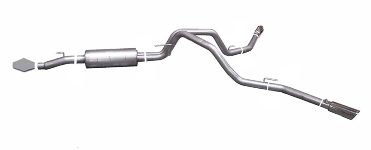 Gibson 11-14 Ford F-150 FX4 5.0L 3in/2.5in Cat-Back Dual Extreme Exhaust - Stainless - 69016