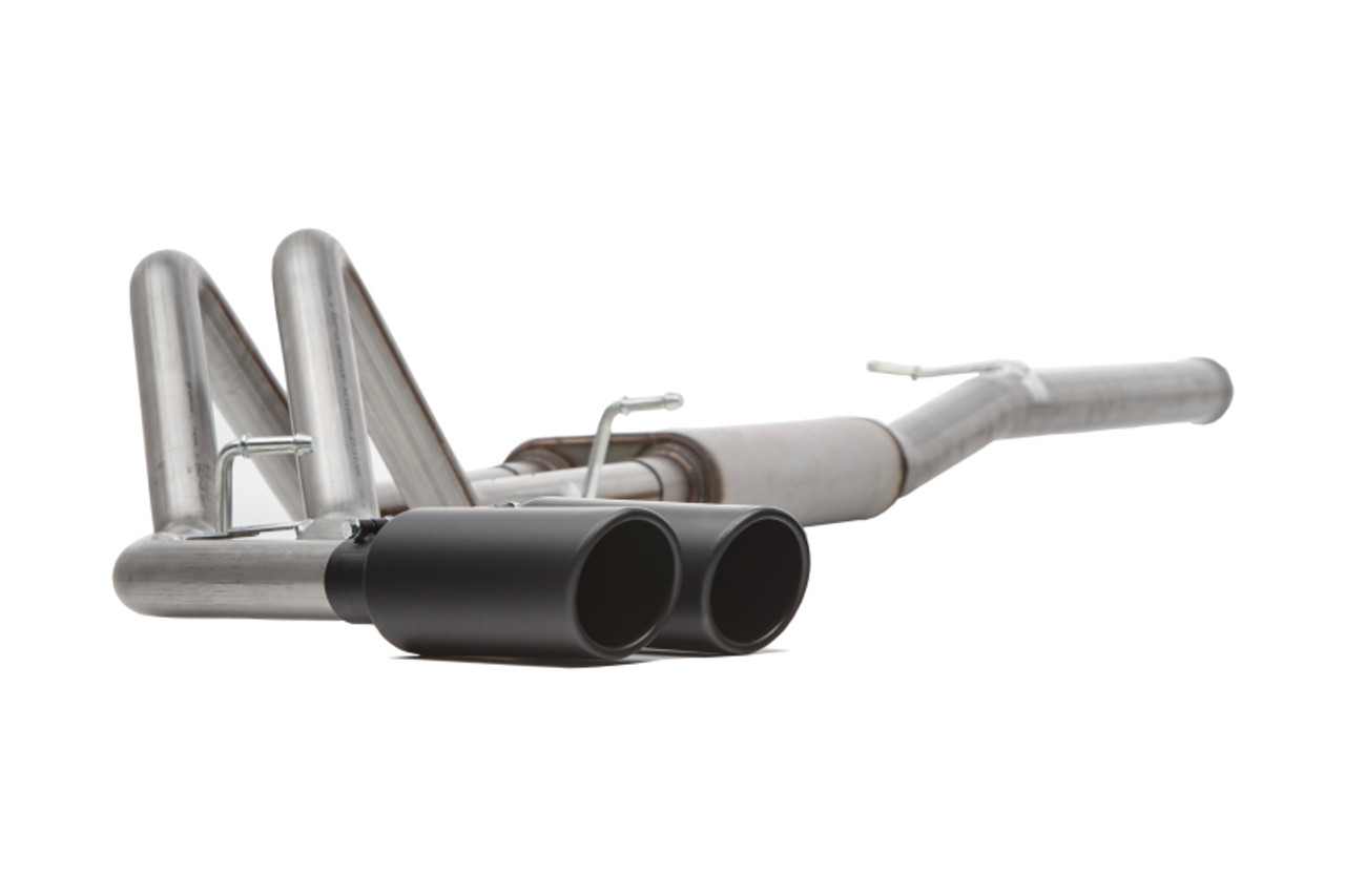 Gibson 17-18 Ford F-250 Super Duty Lariat 6.2L 2.5in Cat-Back Dual Sport Exhaust - Black Elite - 69132B