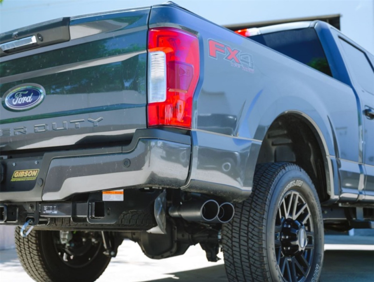 Gibson 20-21 Ford F250/F350 7.3L Black Elite Cat-Back Dual Sport Exhaust System - Stainless - 69136B