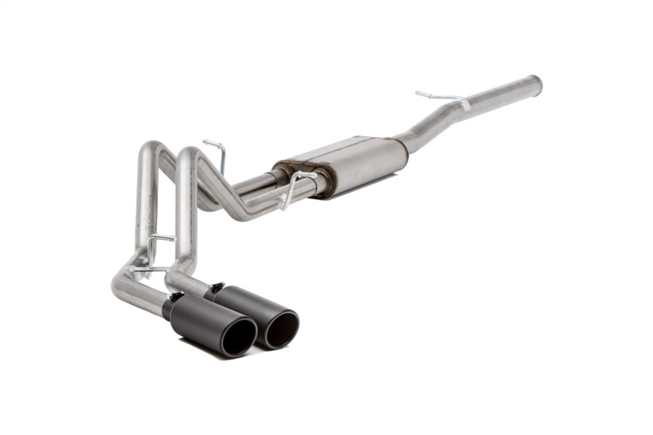 Gibson 11-14 Ford F-150 FX2 3.5L 2.5in Cat-Back Dual Sport Exhaust - Black Elite - 69209B