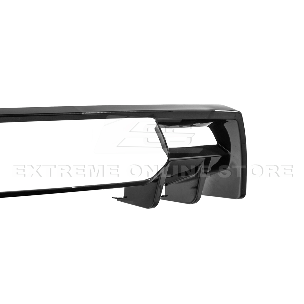 EOS Rear Bumper Finned Diffuser - Gloss Black - C8 Corvette Z06 (DIFF-966-V2-ABS)