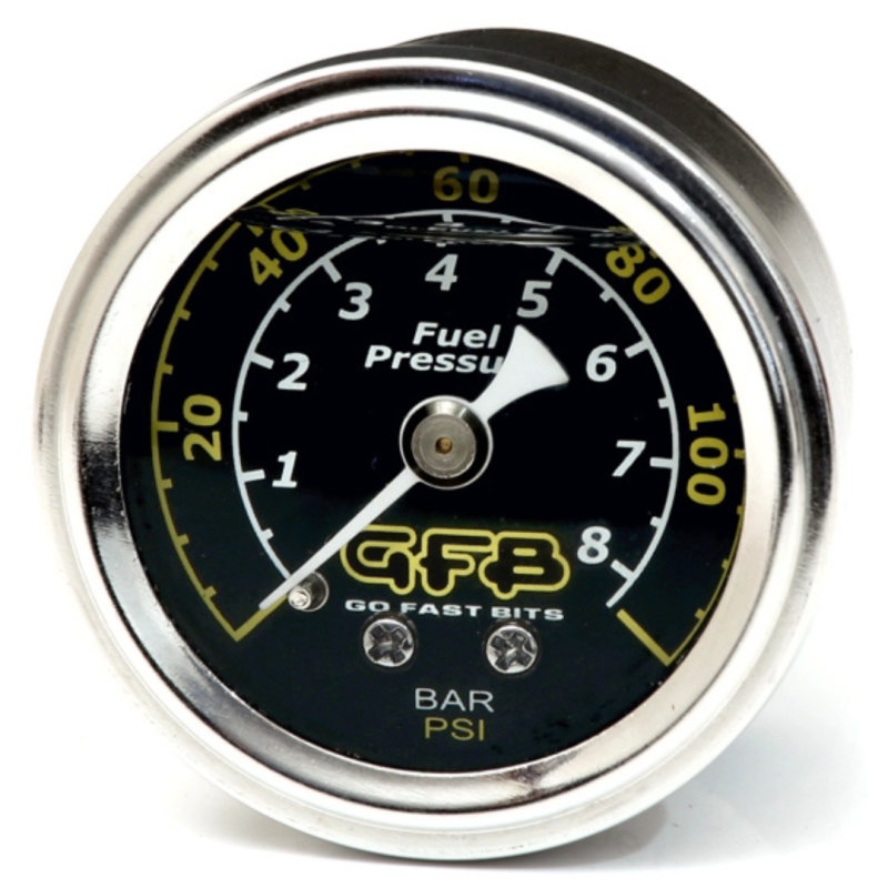 GFB Fuel Pressure Gauge (Suits 8050/8060) 40mm 1-1/2in 1/8MPT Thread 0-120PSI - 5730