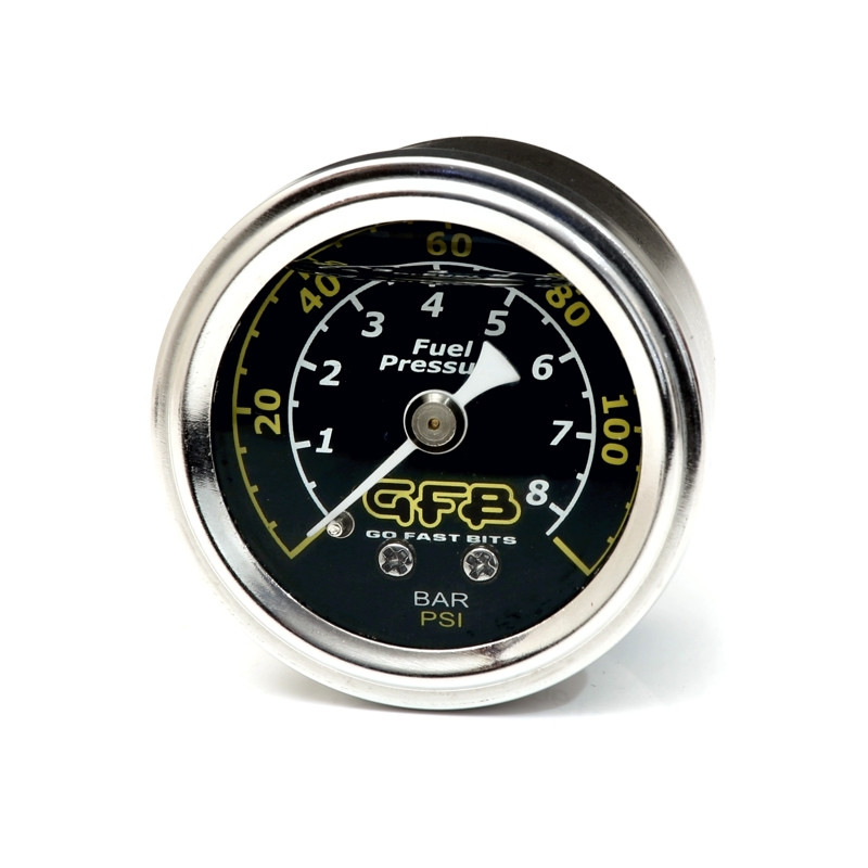 GFB Fuel Pressure Gauge (Suits 8050/8060) 40mm 1-1/2in 1/8MPT Thread 0-120PSI - 5730