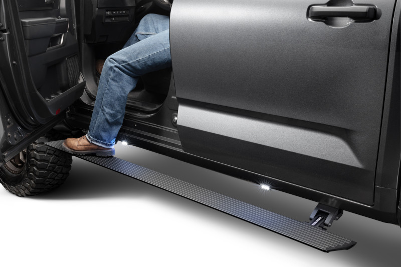 RealTruck 22-24 Toyota Tundra DC 4dr VoltStep Electric Running Board Kit (No Drill) - Tex. Blk - 20444580PC