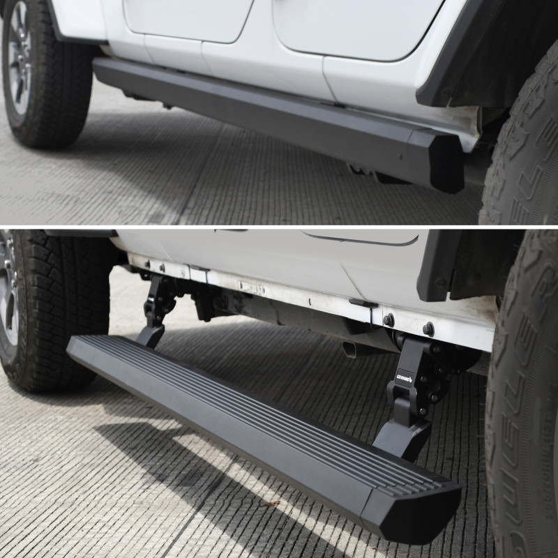 RealTruck 18-24 Jeep Wrangler 4dr VoltStep Electric Running Board Kit (Drilling Req.) - Tex. Blk - 20450674PC