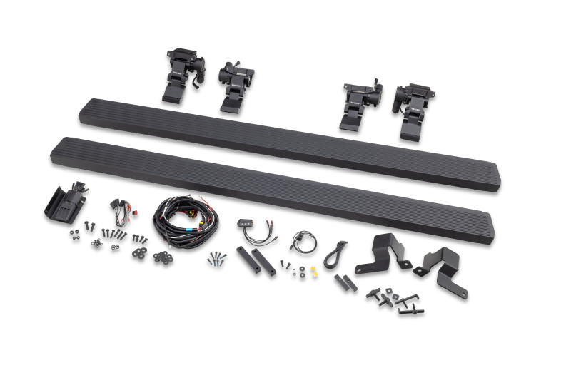 RealTruck 20-24 Jeep Gladiator CC 4dr VoltStep Electric Running Board Kit (Cut/Drill Req.) - Tex Blk - 20451687PC