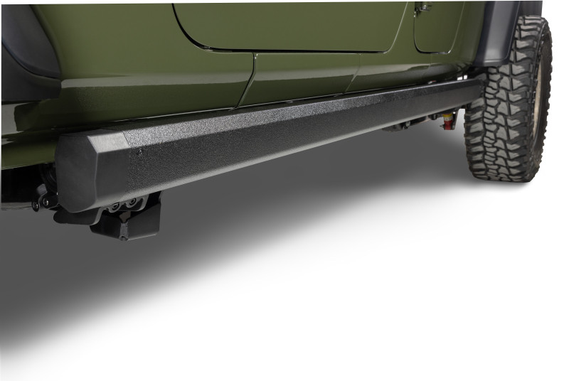 RealTruck 20-24 Jeep Gladiator CC 4dr VoltStep Electric Running Board Kit - Bedliner Coating - 20451687T